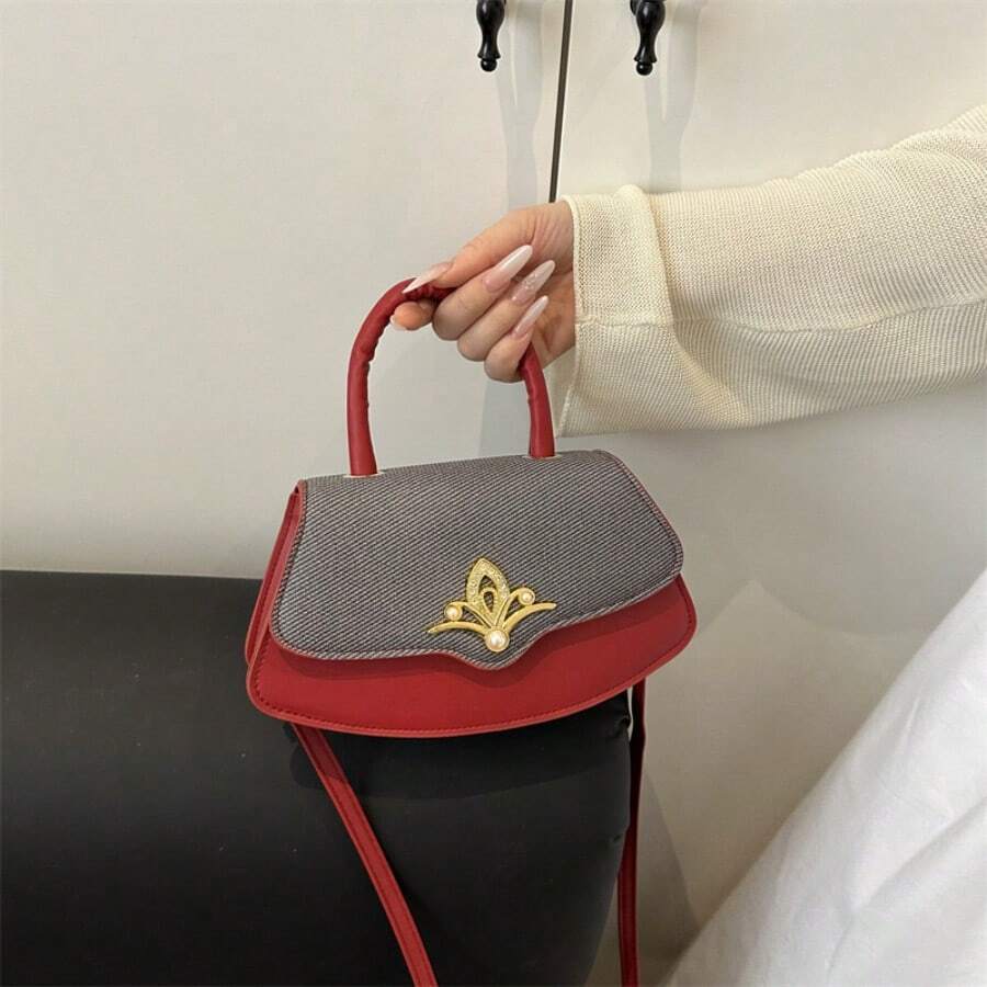 The Retro Shoulder Bag For Women Is An Elegant Crossbody Bag And The Perfect Choice For Travel, Dates, Parties, Shopping And Other Occasions. - Red - View 1