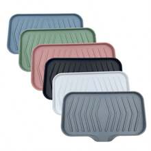 1pc Silicone Soap Dish, Drainage Design Silicone Soap Holder, Bathroom Organizer, Japanese Style Creative - Multicolor - View 2