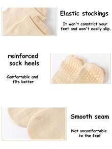 1/3 双装女士夏季瑜伽袜，网眼透气薄款硅胶防滑运动袜，室内地板船袜，适合健身普拉提防滑袜 - 彩色 - 查看 6