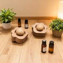 优雅胡桃木香薰机 - 木质香氛扩散器 - 木质精油扩散器 - 适用于家庭和汽车香薰扩散 - 精致木质香薰机 - 完美礼品之选 - 2pcs - 查看 2