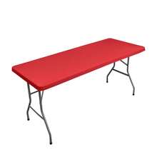 Hotel Wedding Banquet Picnic Polyester Tablecloth Rectangular Elastic Table Cover Dining Table Mat Modern Minimalist Style - 紅色 - 查看 13