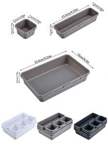 1pc Portable Storage Box, Large Capacity Storage Box, Expandable Cutlery Storage Tray, Cutlery Display Tray, Cutlery Storage, Suitable For Spoon, Fork, Knife, Chopstick Storage, Kitchen Cabinet Storage, Kitchen Accessories, Mother's Gift, Holiday Gift, Birthday Gift, Mother's Day Gift, Christmas Gift, Halloween Gift, Thanksgiving Gift, New Year Gift - Multicolor - View 11