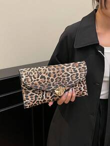 Túi xách cầm tay thời trang họa tiết da báo, túi xách dự tiệc cao cấp, sang trọng, cá tính dành cho nữ. - Nhiều màu - Xem 4