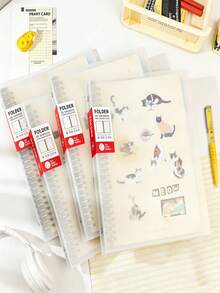 1pc B5 Refillable Loose Leaf Notebook, PP Matte Replaceable Filler Paper Binder - Multicolor - View 4