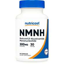 Nutricost NMNH Supplement (500mg) 60 Capsules - Reduced β-Nicotinamide Mononucleotide, Vegan, GMO-Free, Gluten-Free, 30 Servings - 60 Đếm - Xem 1