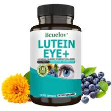 Bcuelov Lutein Dietary Supplement Capsules - Contains Vitamin A, Lutein, Zeaxanthin, Astaxanthin, Bilberry Extract, Goji Berry Extract, Black Pepper Extract, Supports Eye And Vision Health - 120 Capsules - 1 chai - Xem 1