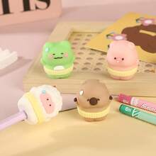 2pcs Mini Animal Pencil Sharpeners, Cute Sheep & Capybara Shaped Creative Pencil Sharpeners, Stationery For Students - Multicolor - View 1