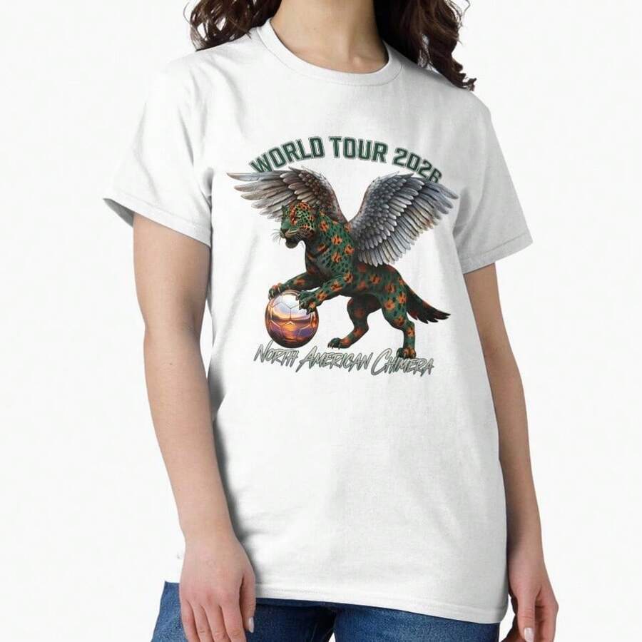 2026 World Tour _Chimera_ Limited Edition Tee - Ancient Spirit Modern Game - USA Mexico Canada Fusion Streetwear Classic T-Shirt - 白色 - 查看 1