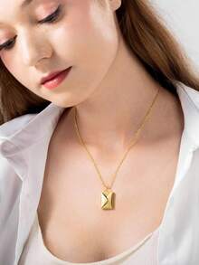 Custom Envelope Necklace With Photo, Envelope Secret Message Locket, Love Letter Message Necklace, Gift For Girlfriend/Wife - Multicolor - View 5