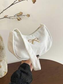 1个女童休闲单肩包，儿童休闲包，零钱包，轻便易携，拉链封口，日常收纳包，旅行假日购物户外超市节日礼物，送给女儿的礼物，时尚纯色灯芯绒休闲包，钥匙扣，适合儿童、学生、女孩、青少年、闺蜜旅行配件 - 彩色 - 查看 11