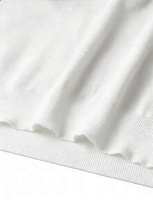 Áo len nam cổ lọ tay ngắn - trắng - Xem 5