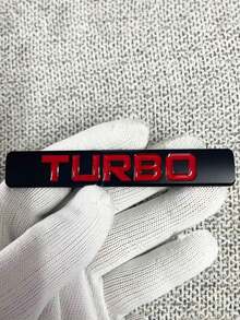 1 miếng dán logo Turbo bằng kim loại - Miếng dán xe bền chắc cho cốp sau, chắn bùn, панель bên hông, decal turbo đa năng cho các xe có turbo, phụ kiện trang trí ngoại thất cho hầu hết các loại xe. - A - Xem 5