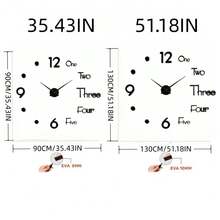 16"/36"/47" Modern Design Large Wall Clock 3D/2D DIY Quartz Clock Fashion Watch Acrylic Mirror Sticker Home Decor Living Room Office Decoration Gift - Multicolor - View 7