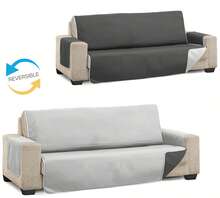 VALENTIA HOME Cubre Sofá Acolchado Reversible ROMBO |Funda Sofá Acolchada, Extrasuave y Fácil de Lavar | Protección Completa | Ajuste Perfecto | Variedad de colores| Funda Para Sofás de 1,2,3 y 4 Plazas |100% Made in Spain ⚫ Envío GRATIS ✅ Entrega 24/48h a España (península) - Gris/ Antracita - Ver 2