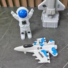 Space Rocket Spacecraft + 3 Astronauts, Launchable Rocket Center, Science Experiment Learning, Aerospace Knowledge, Astronaut Model, Boys' Toys, Children's New Year Gift, Party Favors - White - View 6