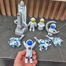 Space Rocket Spacecraft + 3 Astronauts, Launchable Rocket Center, Science Experiment Learning, Aerospace Knowledge, Astronaut Model, Boys' Toys, Children's New Year Gift, Party Favors - White - View 9