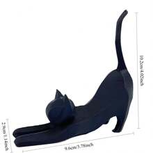 Minimalist Black & White Cat Ring Display Stand, Creative Cat Figurine, Ring Earring Necklace Organizer - Multicolor - View 8