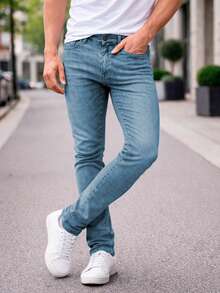 Shendy Vendy Men's Slim Fit Jeans, Slim Fit Style For Men - Cadet Blue - View 5