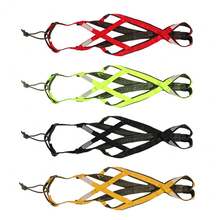 大型犬反光雪橇背带 - 可调节防震尼龙背心，带背部支撑垫，雪橇板犬背带 - 彩色 - 查看 5