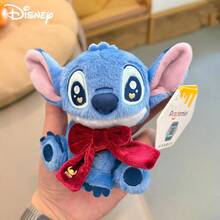 Disney 迪士尼授权史迪奇蝴蝶结毛绒背包挂件，莉萝与史迪奇毛绒玩偶钥匙扣，儿童节日礼物 - 彩色 - 查看 8
