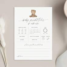 25/50 Pcs Premium Smooth Paper Prediction And Advice Sheets, Designed With Stylish Neutral Colors And Adorable Teddy Bear Motifs, Prediction & Advice Cards For New Parents, Birthday Parties, Baby Shower Party Favors - Multicolor - View 7