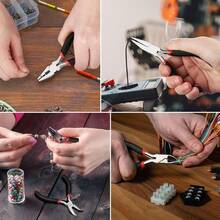 1/3/5 smycketänger - set med nål/kedja, rund tå och avbitartång för smycken, DIY-pyssel, reparation och trådlindning - Smycketänger set - Visa 8