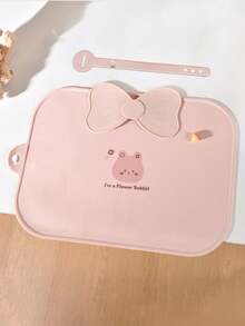 Conjunto de Utensílios de Silicone para Bebê, Jogo Americano Personalizado, Cinto, Babador, Tigela, Colher, Gravata Borboleta, Suprimentos de Alimentação Anti-Sujeira e Anti-Queda, Adequado para Bebês Meninos e Meninas em Todas as Estações - Multicolorido - Visão 12