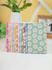 12pcs Spring Daisy Pocket Notebooks - Lined Pages, Durable Saddle Stitched Binding - Multicolor - View 10