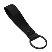 Bagbase Matte PU Coating Keyring (Black) - 100%  Polyester - (BC6960) - Black - View 2