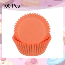 100 piezas de capacillos para cupcakes multicolor, resistentes al aceite y al olor, adecuados para cupcakes, muffins, frutos secos - Ver 16