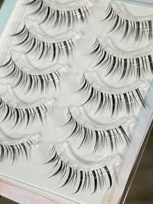 10pcs/Set Anime-Style Eyelashes, Natural & Voluminous Look, Suitable For Eyelash Extensions - View 8
