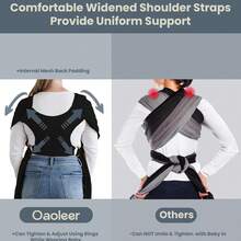 Oaoleer 1PC Stylish Black & Gold Baby Carrier Wrap: Comfortable, Soft & Supportive, Adjustable Ring Sling For Mom & Dad, Ideal For Baby Registry, Newborn To Toddler, Baby Shower - 彩色 - 查看 5