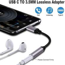 Fast Charging Nylon Braided 1-2pcs Type-C To 3.5mm Female Headphone Jack Adapter, USB-C To Aux Audio Dongle Cable Compatible With IPhone 17 Pro Max/17 Pro/17/Air/16/15, S25/S24/S23/S22/S21 Ultra Plus, Series Spring Easter Gift - Black - View 3