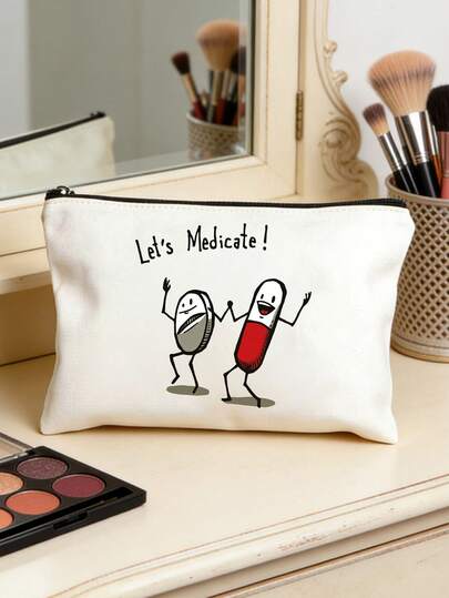 1pc Portable Travel Medical Kit, Printed With "My Medicane Bag" And Pill Pattern,Portable Camping Medicine Pouch,Compact First Aid Kit, Version Of Travel And Home Portable Storage Bag,Small Medicine Bag, Convenient Medicine Kit, Emergency Kit,Multiple Colors Available,For Daily/Outdoor/Travel, Essential For Health - Conscious & On - The - Go Users, Must - Have Medical Accessory,Daily Healthcare Organizer