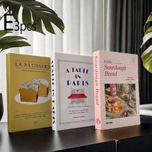 3 piezas Libros decorativos modernos, libros falsos plegables, libros falsos para mesa de café, libros de exhibición para estantería, decoración para oficina en casa - Unitalla - Ver 7