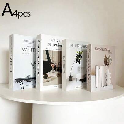 3/4pcs Decorative Fashion Books, Modern Minimalist Folding Fake Books, Craft Decor Book Models, Suitable For Cafe, Hotel, Study Room Decoration