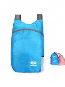 1pc Lightweight Outdoor Foldable Backpack, New Breathable Water-Resistant Portable Travel Sports Folding Bag, Multi-Purpose Hiking Rucksack - Multicolor - View 21