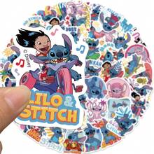 Disney 50pcs Stitch Waterproof Stickers, Suitable For Decorating Water Bottles, Luggage, Bicycles, Cars, Etc. Great Gift For Mom, Dad, Grandma, Grandpa, Teachers, Sisters, Brothers, Friends, And More - 1 Set - View 8