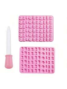1pc Silicone Mold DIY, Silicone Candy Mold With Dropper, Dinosaur, Donut, Small Heart, Cute Bear Shapes, Silicone Mold For Animal Chocolate Gummy Candy - View 15