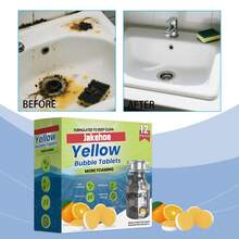 Pastillas Limpiadoras de Tuberías Jakehoe - 12 Unidades, Limpieza Profunda con Espuma, Elimina Residuos, Grasa y Cabello, Mantiene Desagües y Fosas Sépticas, Aroma a Naranja, Ideal para Cocina y Baño, Hogar - De Estado sólido - Ver 5