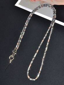 奢华水晶挂绳长带,闪亮斜挎手机吊饰链,时尚手提包肩带,高端 - 彩色 - 查看 47