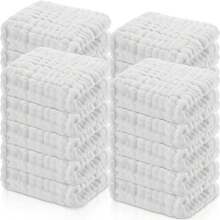 Oaoleer 30PCS Baby Washcloths And Burp Cloths, Absorbent Cotton Muslin Baby Towels, Large Soft Breathable Newborn Essentials For Boys And Girls, Newborn Essentials, White - 白色 - 查看 13