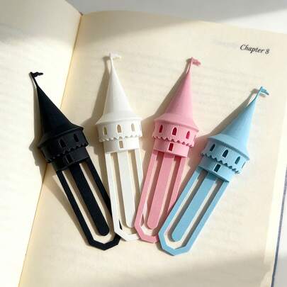 Magical Castle Bookmark And Page Holder – Creative Reading Accessory For Book Lovers, Bookworms, Students, Teachers; Ideal Gift For Story Enthusiasts; Suitable For Home, Office, School Use; Four Color Options Available; 1/2 Pc Are Available; Adds Charming Desk Decor And Practical Page Holding, Enhancing Reading Moments And Study Sessions