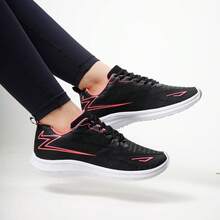 Men's And Women's Fitness Shoes, Black, Lightweight, Comfortable, For Gym, Running, Training, And Walking, Sizes 34 To 43 - RF02 - Đen/Hồng SB - Xem 4