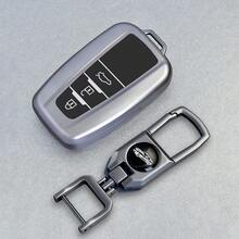 适用于 CHR、Camry、Corolla、RAV4、Highlander、C-HR、Prius、Land Cruiser Prado 的 2/3/4 键灰色 TPU 汽车钥匙遥控器保护套 - 灰色 - 查看 10