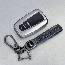 适用于 CHR、Camry、Corolla、RAV4、Highlander、C-HR、Prius、Land Cruiser Prado 的 2/3/4 键灰色 TPU 汽车钥匙遥控器保护套 - 灰色 - 查看 9