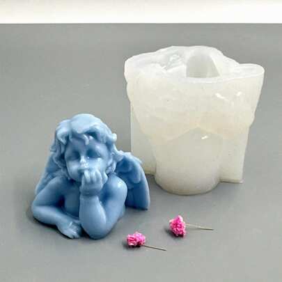 Silicone Angel Shaped Candle Mold, DIY Handmade Candle, Soap, Aromatherapy Decor