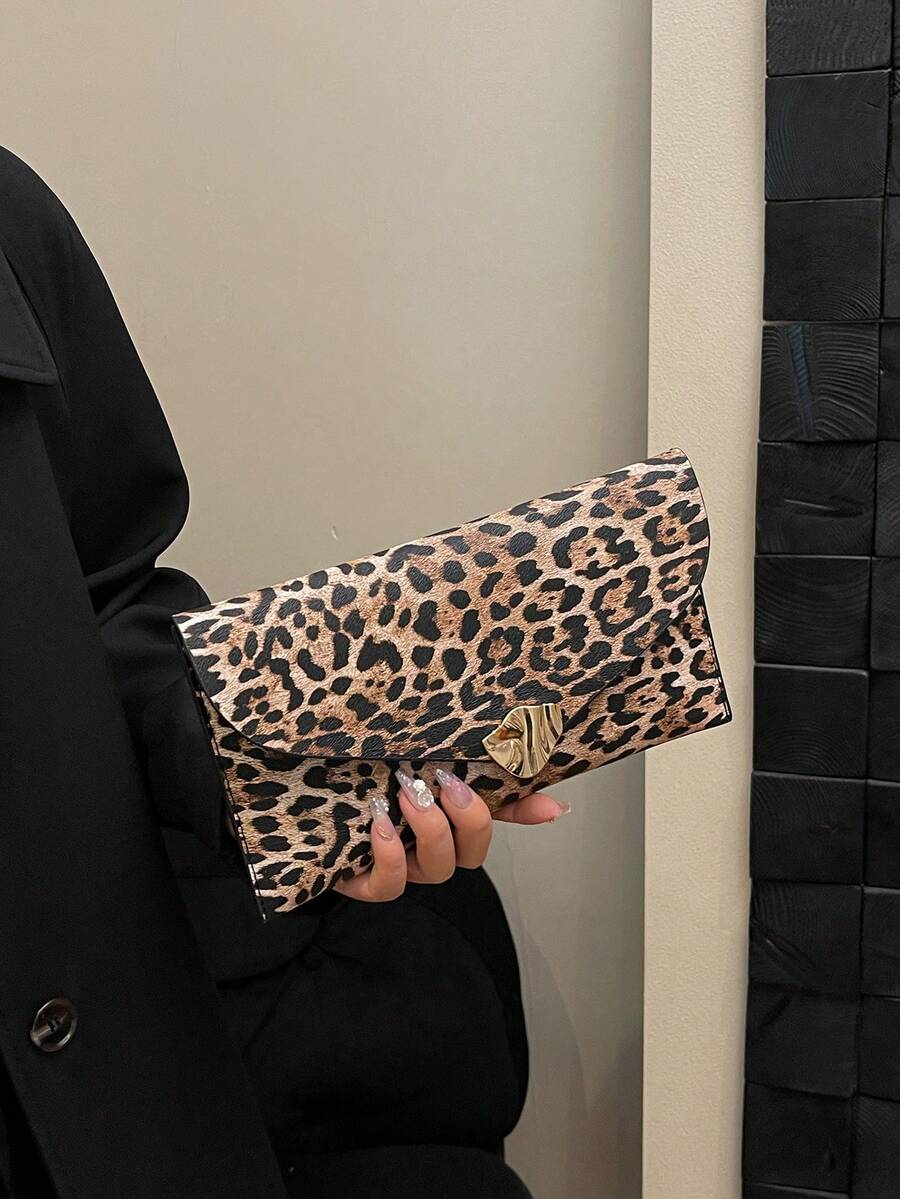 Túi xách cầm tay thời trang họa tiết da báo, túi xách dự tiệc cao cấp, sang trọng, cá tính dành cho nữ. - Nhiều màu - Xem 1