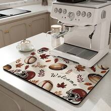 硅胶咖啡机垫、台面餐具垫、硅胶厨房餐厅垫、咖啡印花餐具垫、沥水垫，适用于厨房和咖啡吧 - 彩色 - 查看 23