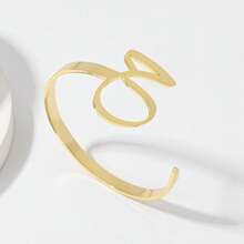 Personalized Arabic Letter Bangle Bracelet For Men And Women,Custom 18K Gold Arbic Letter Bracelet, Adjustable Cuff, Islamic Gift, Eid Gift - Multicolor - View 5